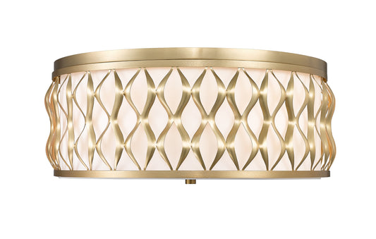 Harden 5-Light Flush Mount in Modern Gold Finish