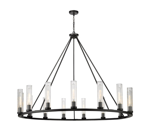Beau 15-Light Dimmable Circular Bronze Chandelier