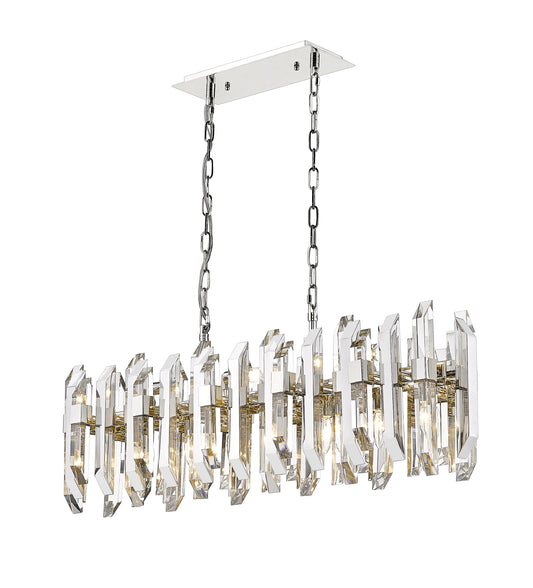 Bova 11-Light Crystal Chandelier in Polished Nickel Frame