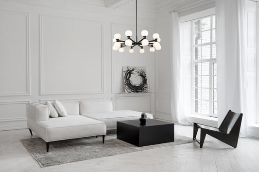 Artemis 20-Light Timeless Matte Opal Glass Chandelier