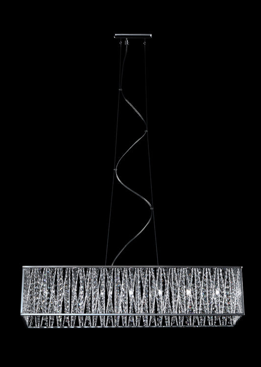 Terra 7-Light Crystal Chandelier in Chrome Finish