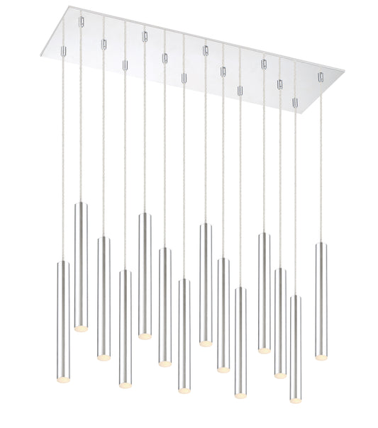 Forest 14-Light Elongated Chandelier in Chrome